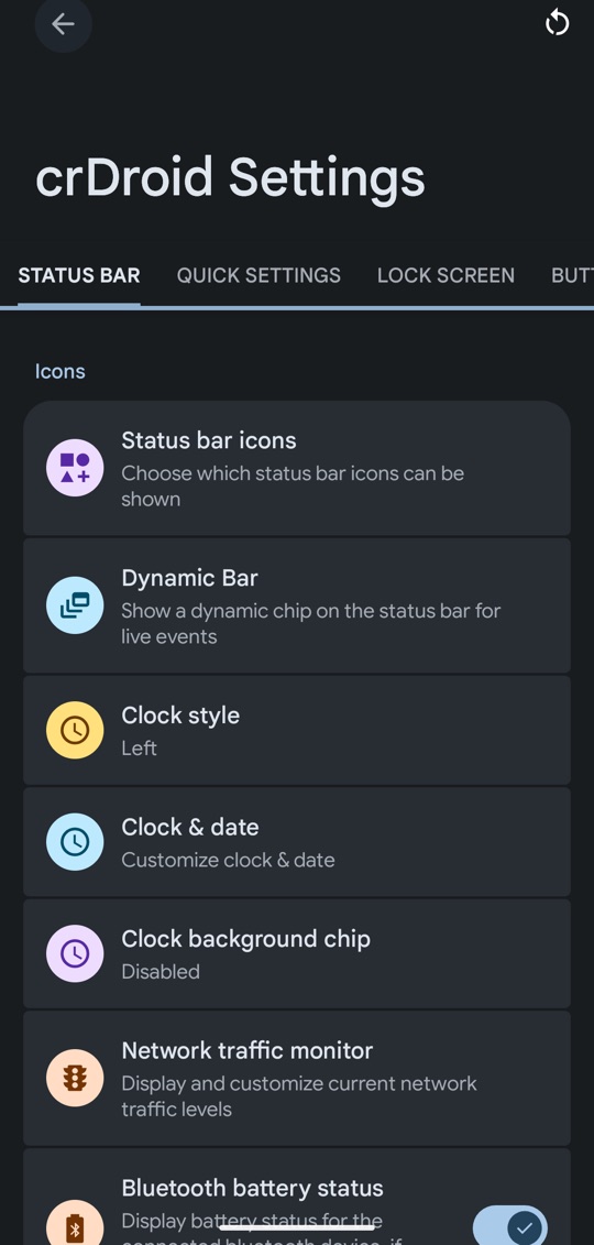 crDroid Settings